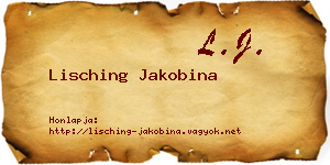 Lisching Jakobina névjegykártya